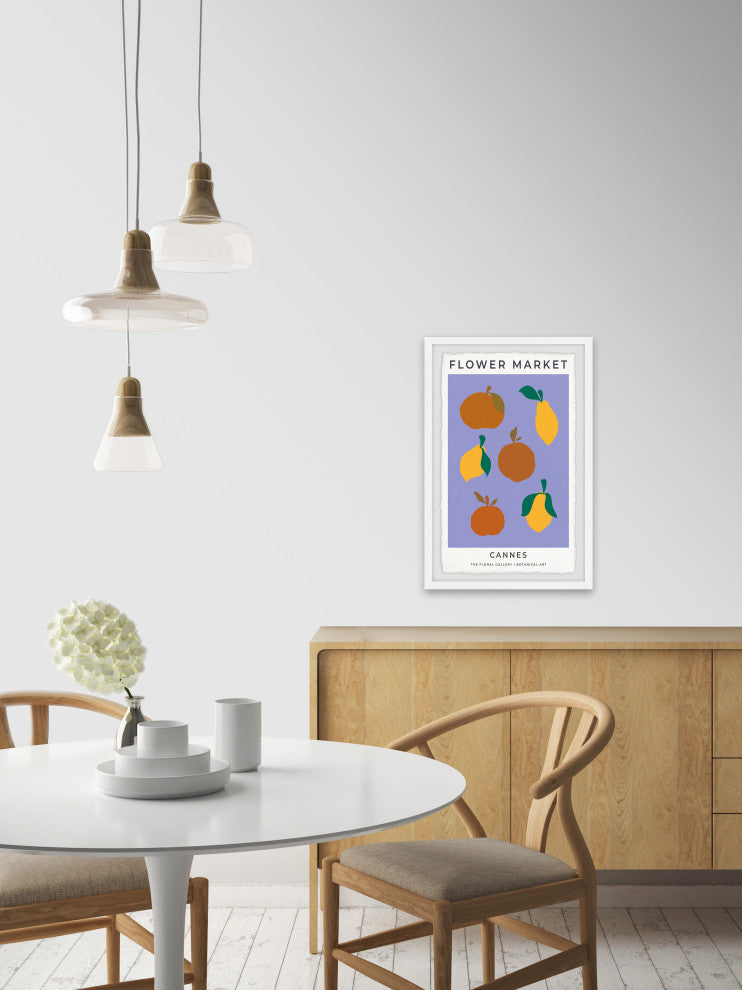 "Flower Market Cannes" Framed Painting Print, 12x18