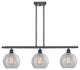 Innovations Lighting 516-3I-BK-G125-8 Athens 3 Light 36" Island Light