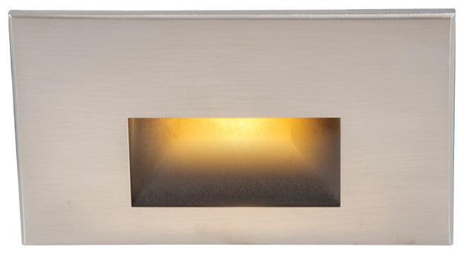 LEDme Amber Color LED Step And Wall Light In Brushed Nickel