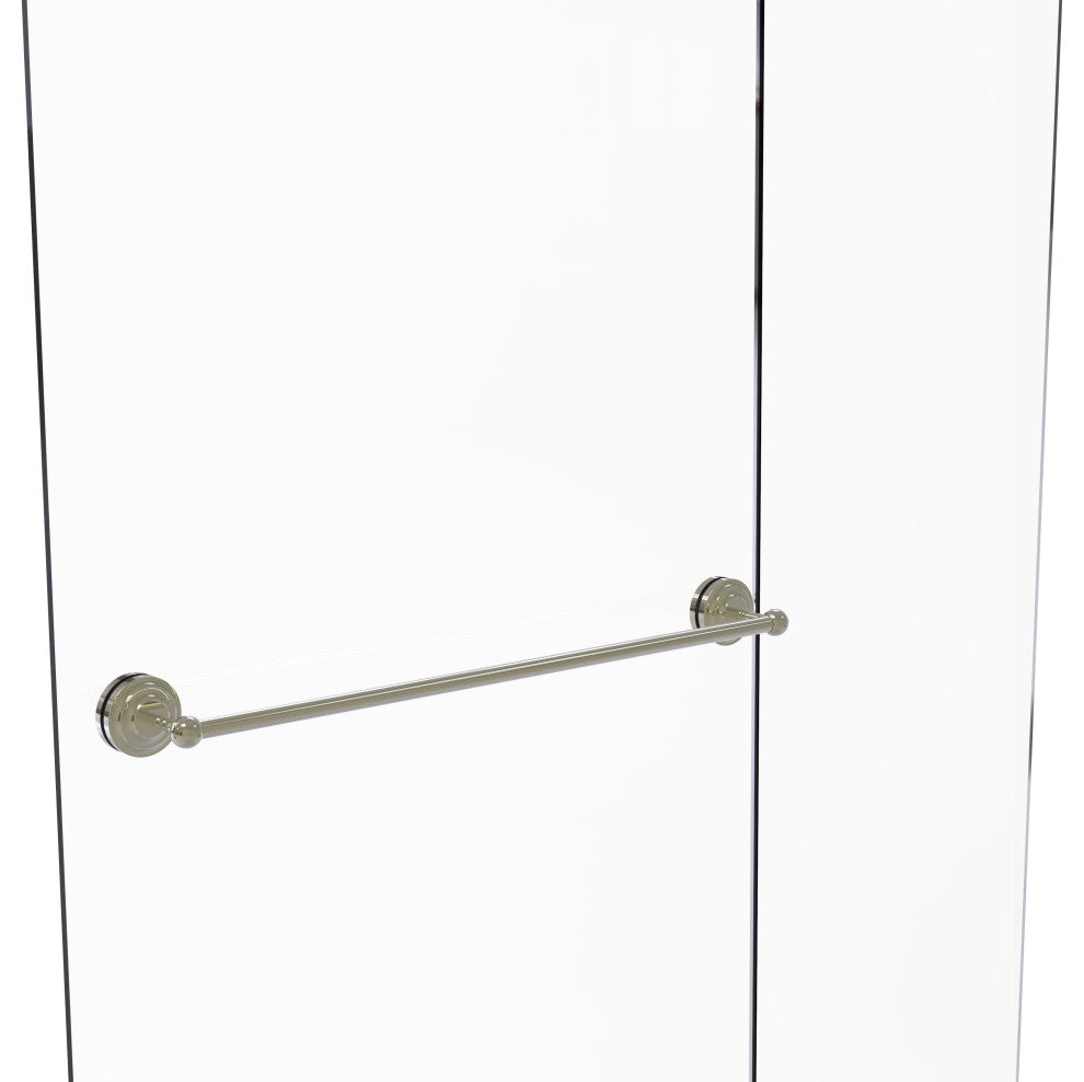 Monte Carlo 30" Shower Door Towel Bar, Polished Nickel
