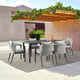 Palma Outdoor Patio Dining Table, Aluminum