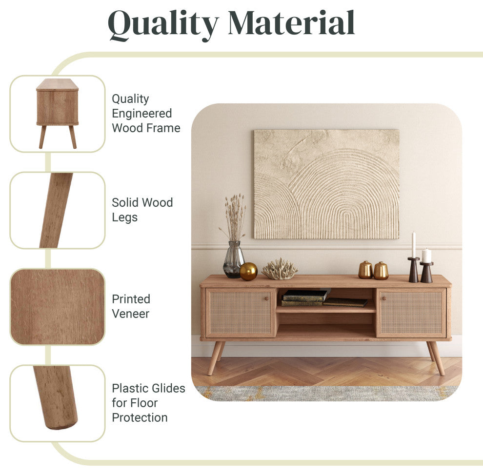 Thelma KD 59.5" Rattan TV Stand