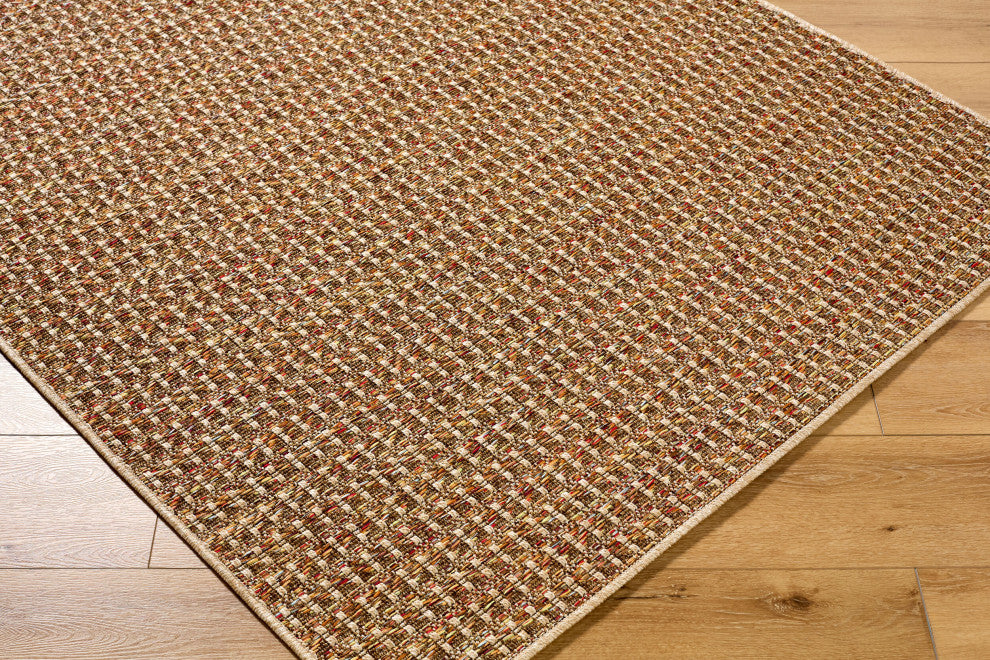 Crete Machine Woven Rug, Burnt Sienna, 5' x 7'