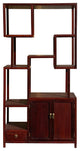 Chinese Light Brown Stain Treasure Display Curio Cabinet Room Divider Hcs7285