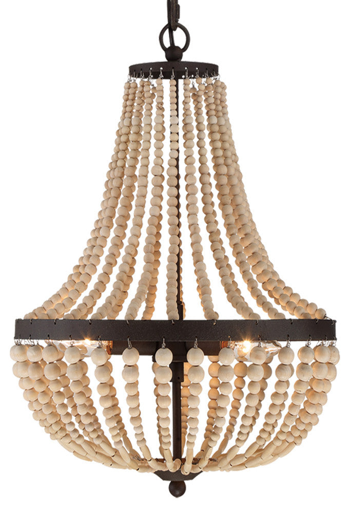 Crystorama 603-FB, 3-Light Chandelier, Forged Bronze