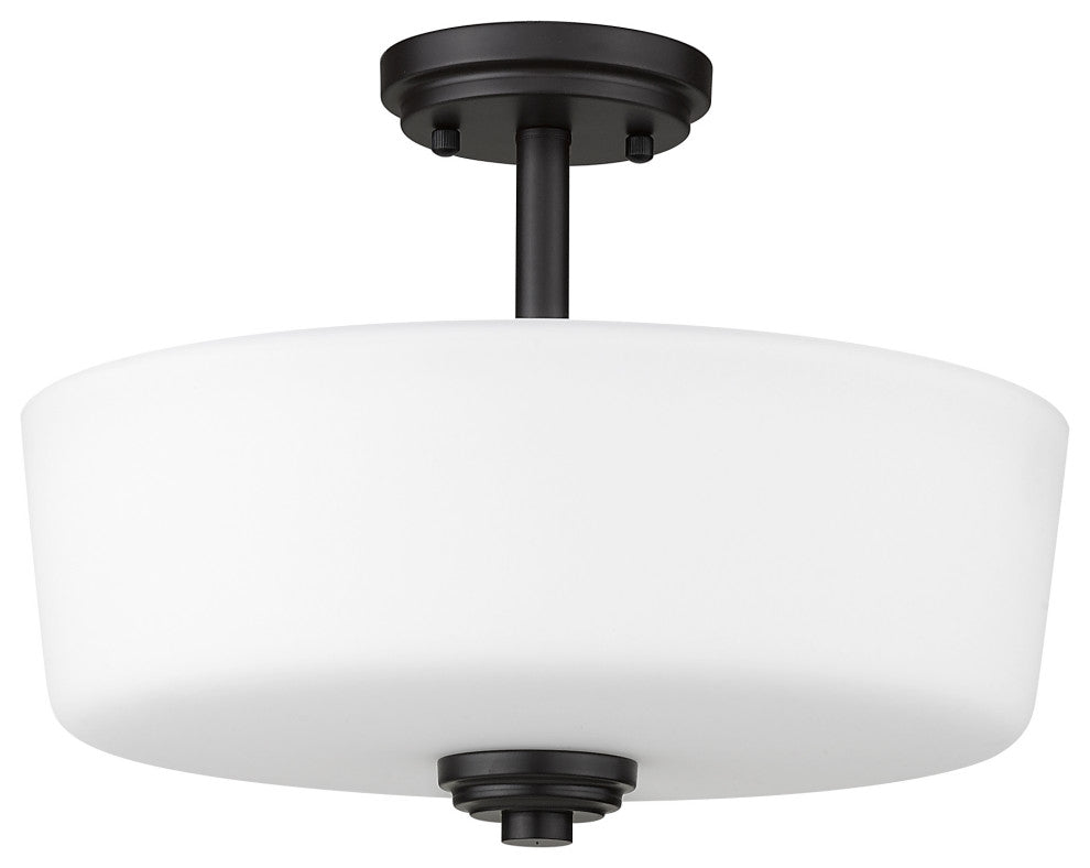 Zlite 220SF3 3-Light Semi Flush Mount, Matte Opal