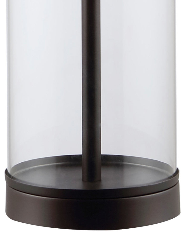 Harper 29" Glass LED Table Lamp, Oil Rubbed Bronze/Clear