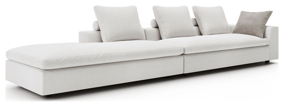 Lucerne Modular Chaise, Ashen Fabric, Ashen Fabric, Set08a-2pc