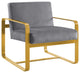Astute Upholstered Velvet Armchair, Gray