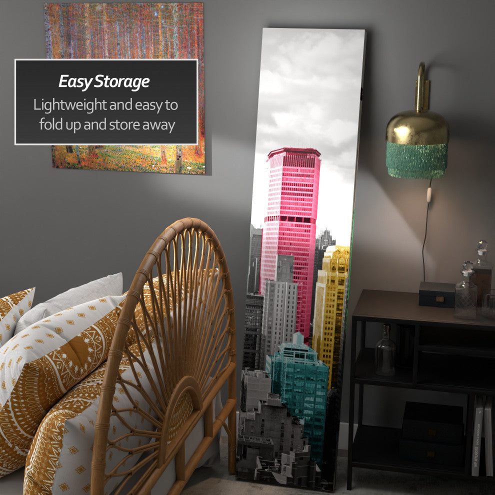 6' Tall Colorful New York Scene Room Divider