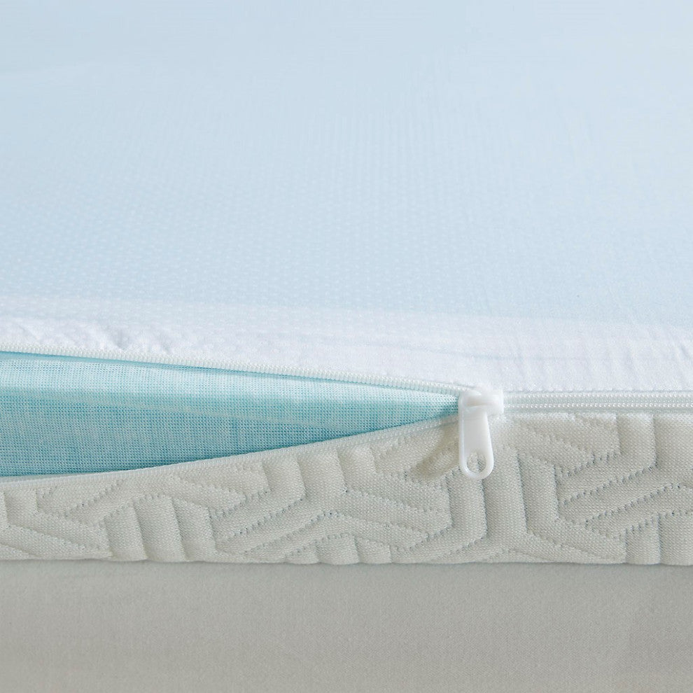Sleep Philosophy 2" Memory Foam Mattress Topper, White, Full