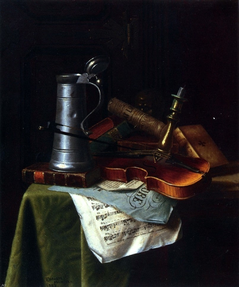 William Michael Harnett Still Life With a Violin Wall Decal