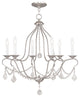 Livex 6426-91 6-Light Brushed Nickel Chandelier, Brushed Nickel