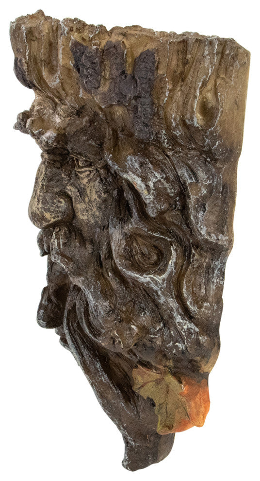 10.25" Brown Tree Face Outdoor Garden Planter