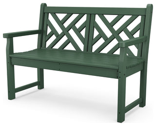 Polywood Chippendale 48" Bench, Green