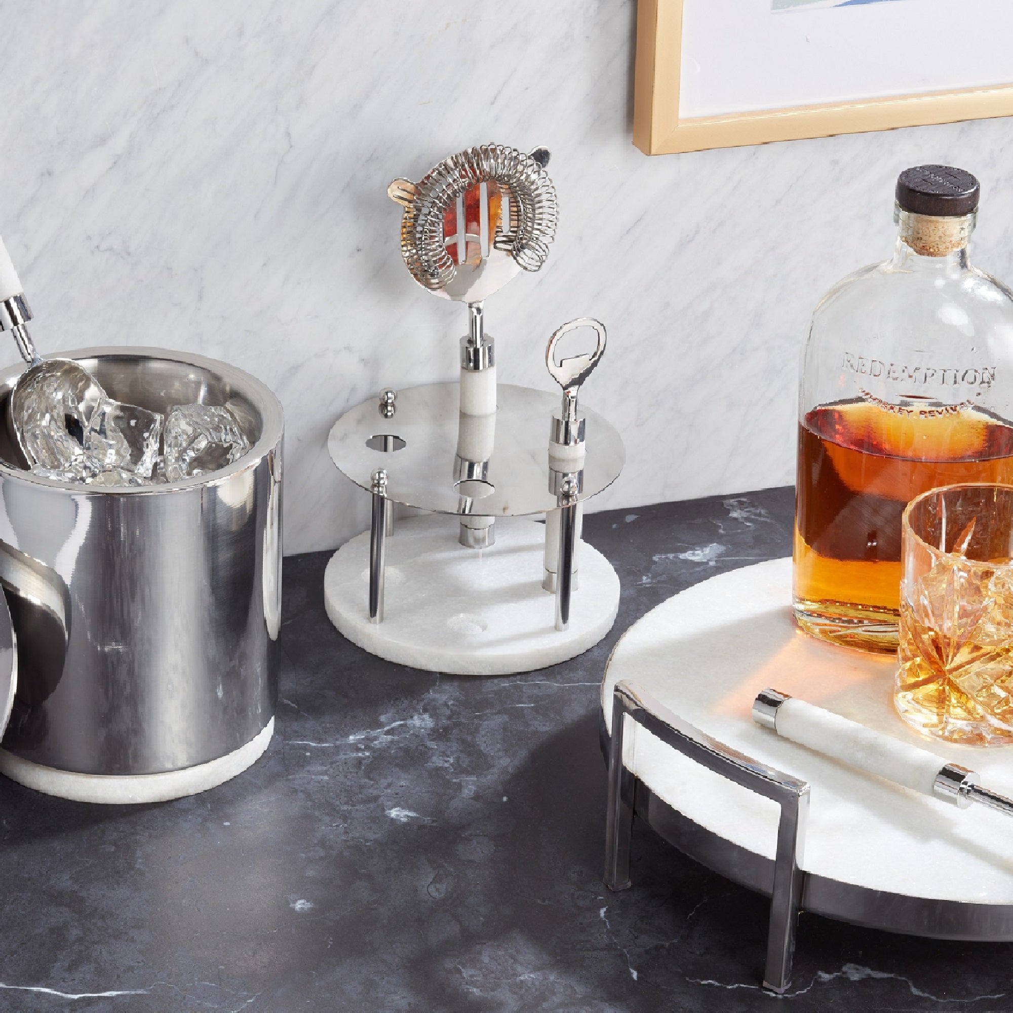 Roman Marble Bar Collection, Bar Tool Set