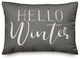 Hello Winter 14"x20" Throw Pillow