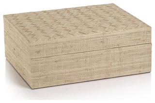 Lazarev Woven Raffia Box, Large