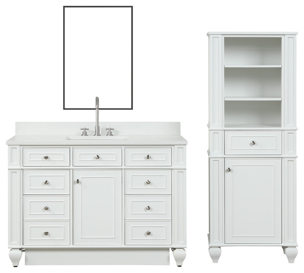 Winston Traditional White 48" Single Vanity
