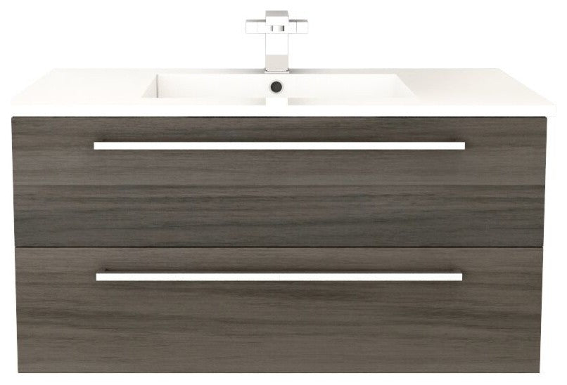 Silhouette Zambukka Wall-Mounted Vanity, 30"