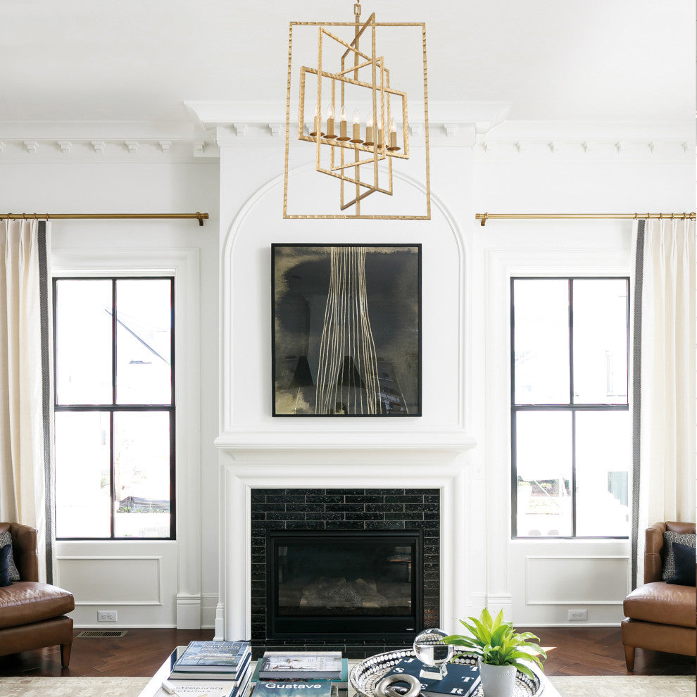 Capri 7 Light Antique Gold Chandelier