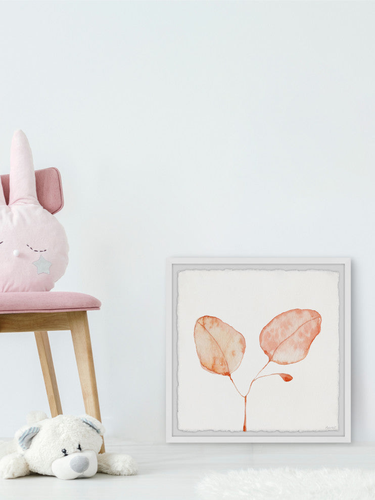 "Budding Leaf" Framed Painting Print, 24x24