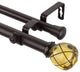 Supreme Double Curtain Rod, Clear Champagne, 48-84"