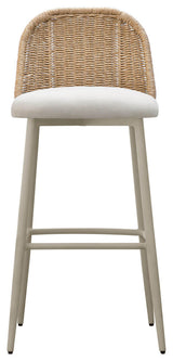 Alexa Cream Outdoor Barstool Cream