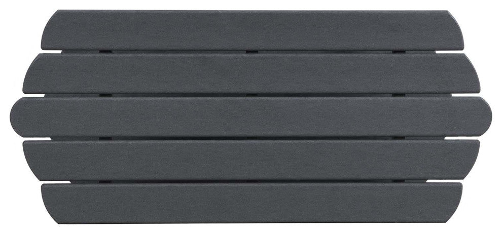 2 Tier Patio Table, Adirondack Outdoor Coffee Table for Backyard Pool, Gray