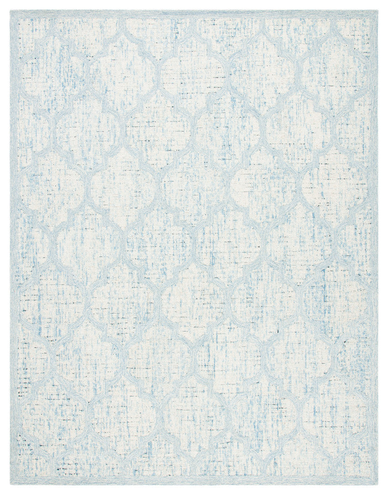 Safavieh Couture Abstract Collection, ABT474 Rug, Ivory/Turquoise, 10'x14'