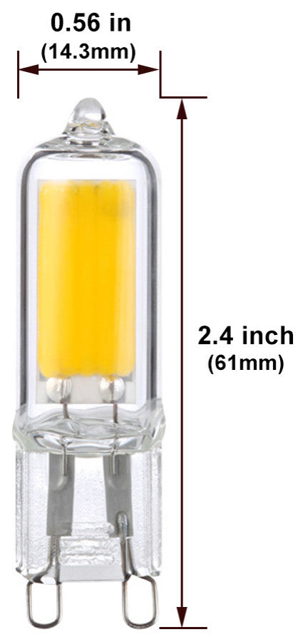 Bulbamerica 4W G9 Base Dimmable 370Lm 120V 3000K White Led