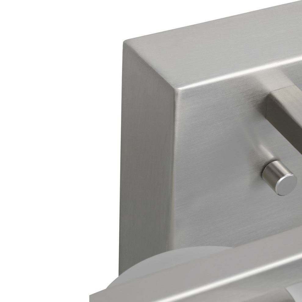 Vertex Collection Four-Light Brushed Nickel Etched White Glass Bath Light