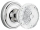 Classic Rosette Single Dummy Crystal Meadows Knob, Bright Chrome, CLACME