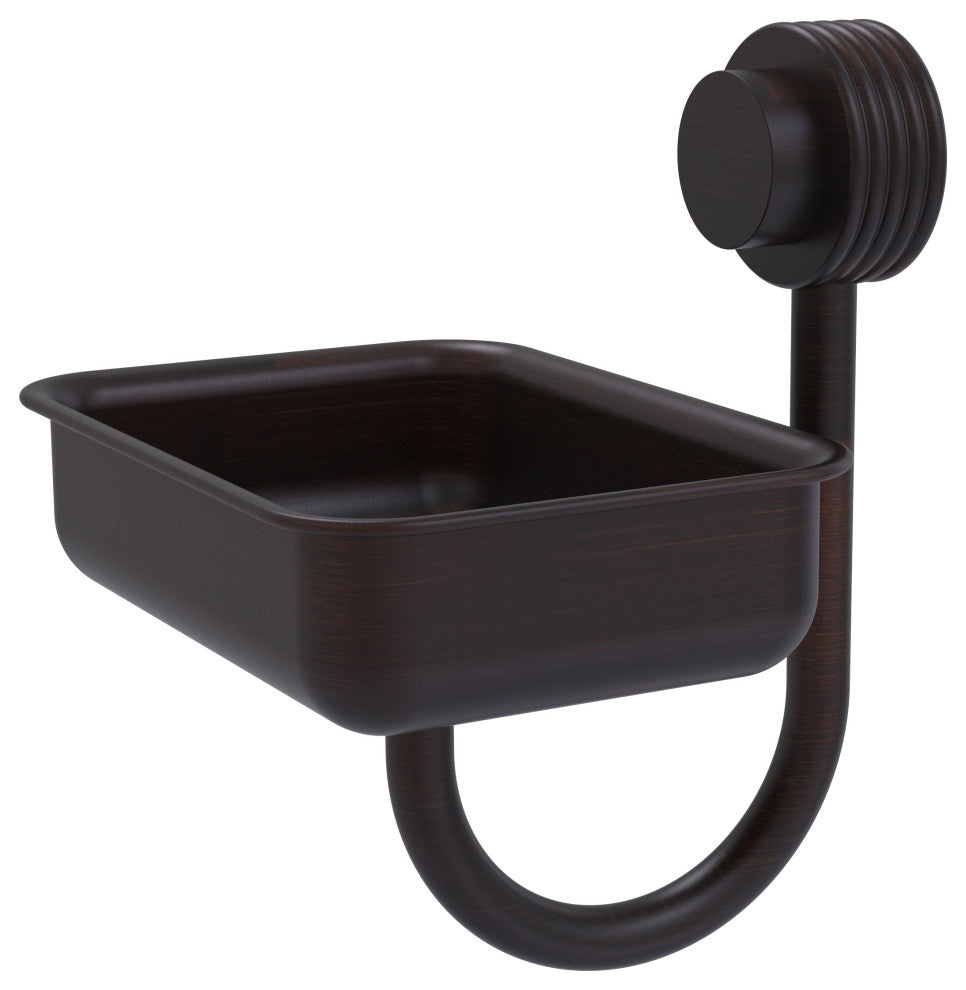 Venus Wall Mount Soap Dish With Groovy Accents, Venetian Bronze