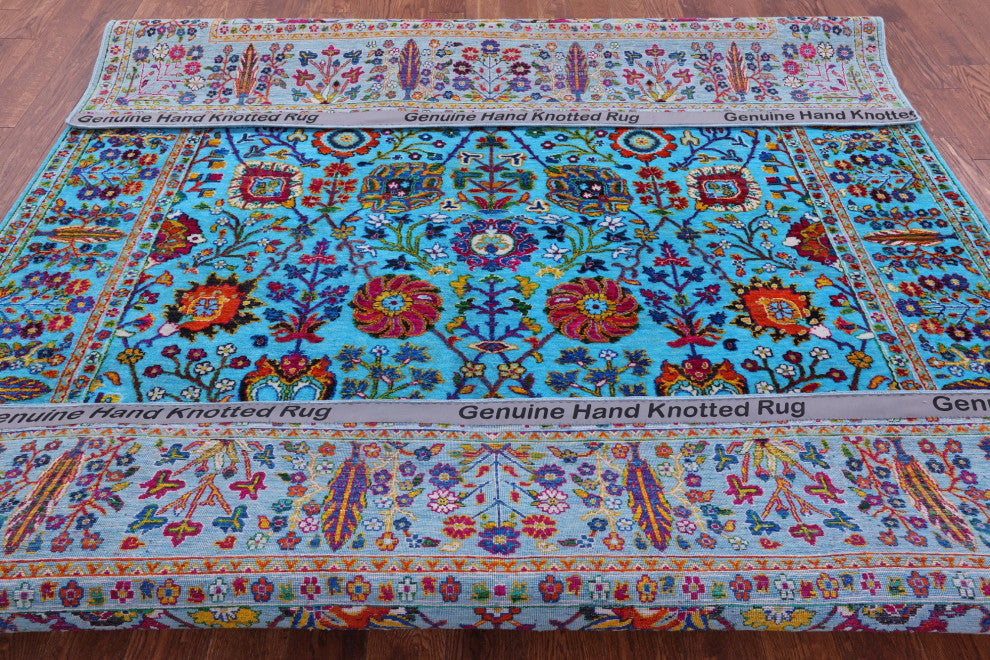 Persian Handmade Wool & Silk Rug 8' 0" X 9' 11" - Q15776