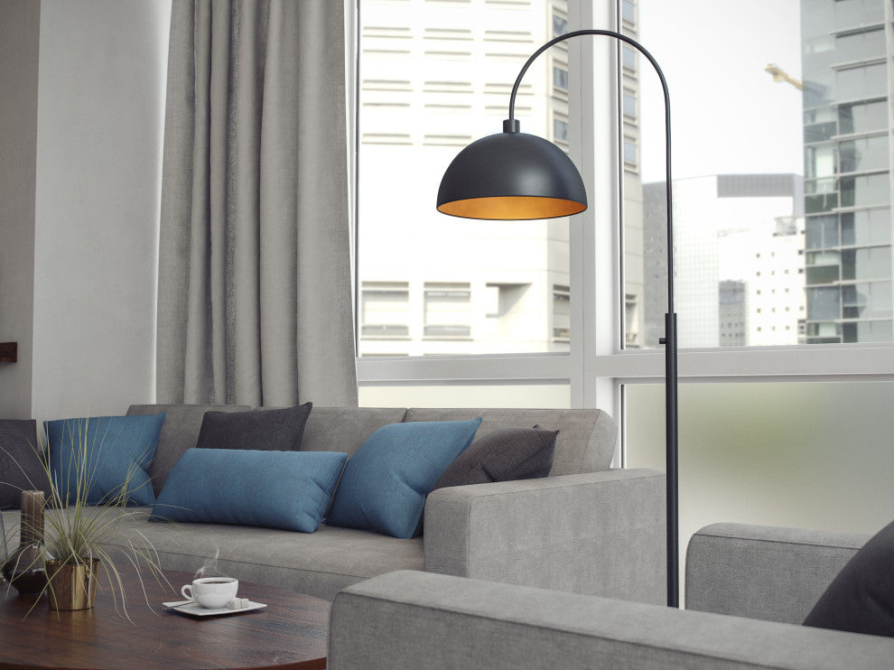 Kenroy 35348BL 1-Light Floor Lamp, Dimitri
