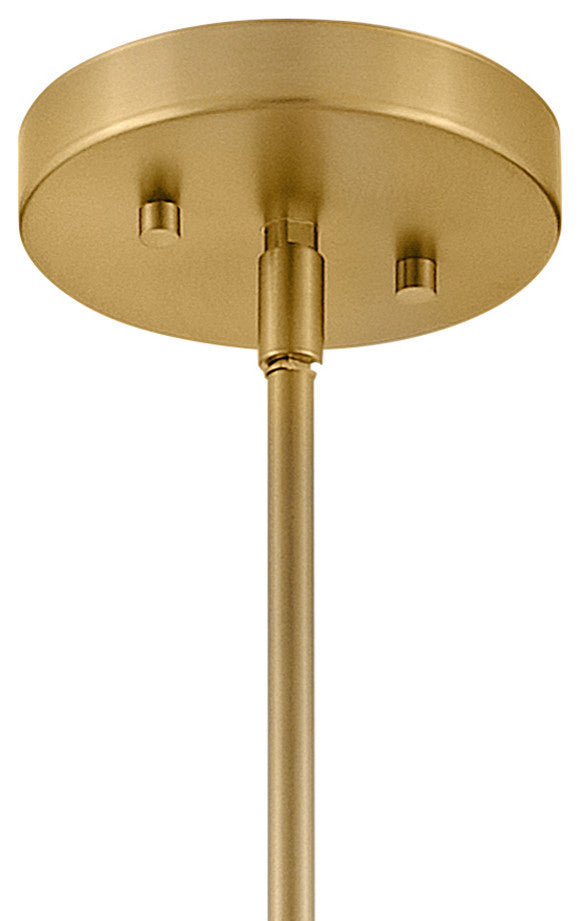 Lark Birdie 3 Light Convertible 1 Tier, Lacquered Brass With Matte White Accents