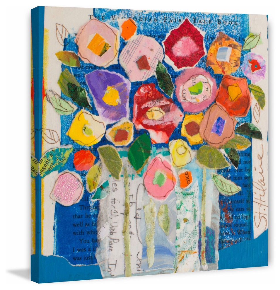 "Floral Composition" Painting Print on Wrapped Canvas, 48x48