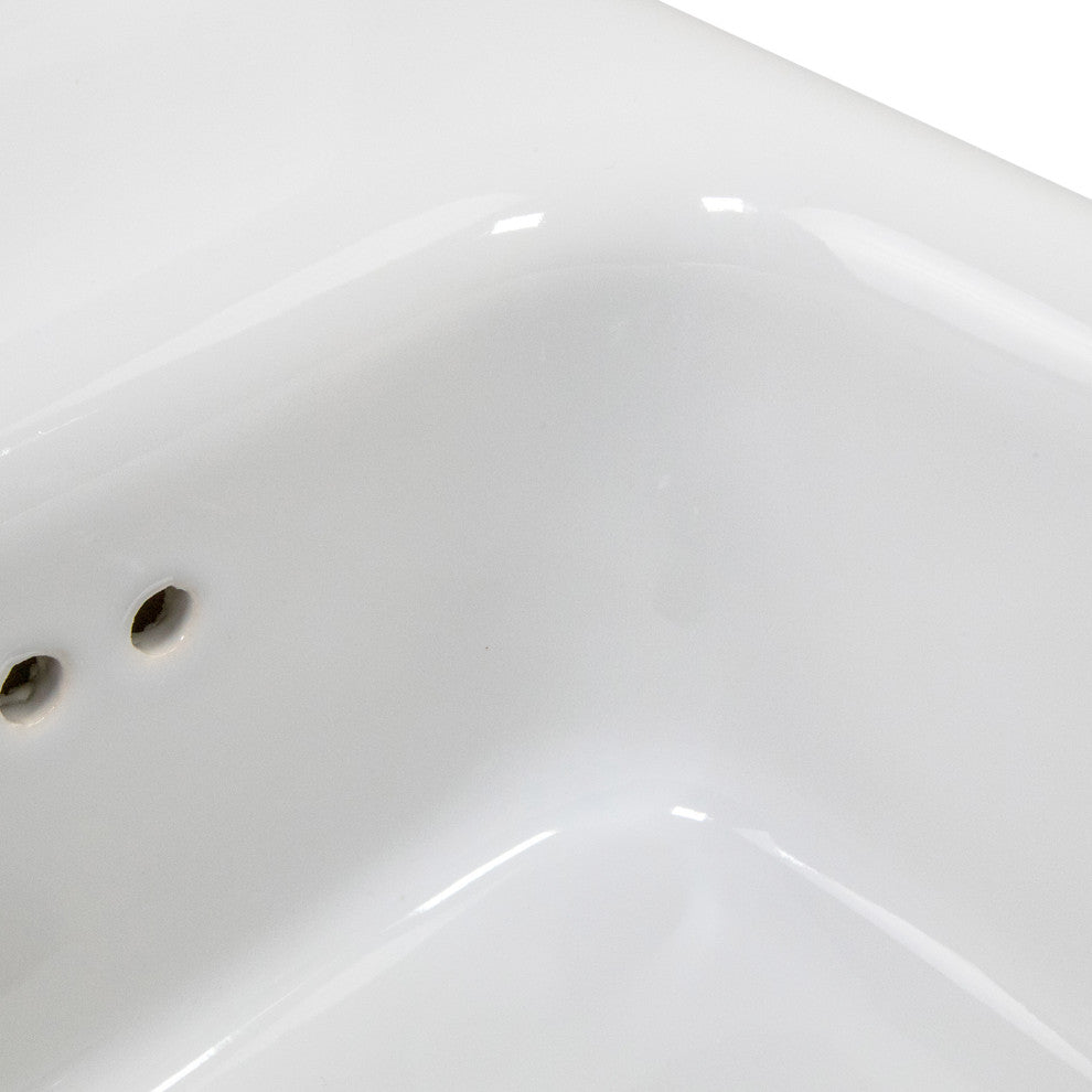 Nantucket Sinks 14" Fireclay Wall-mount Bath Sink