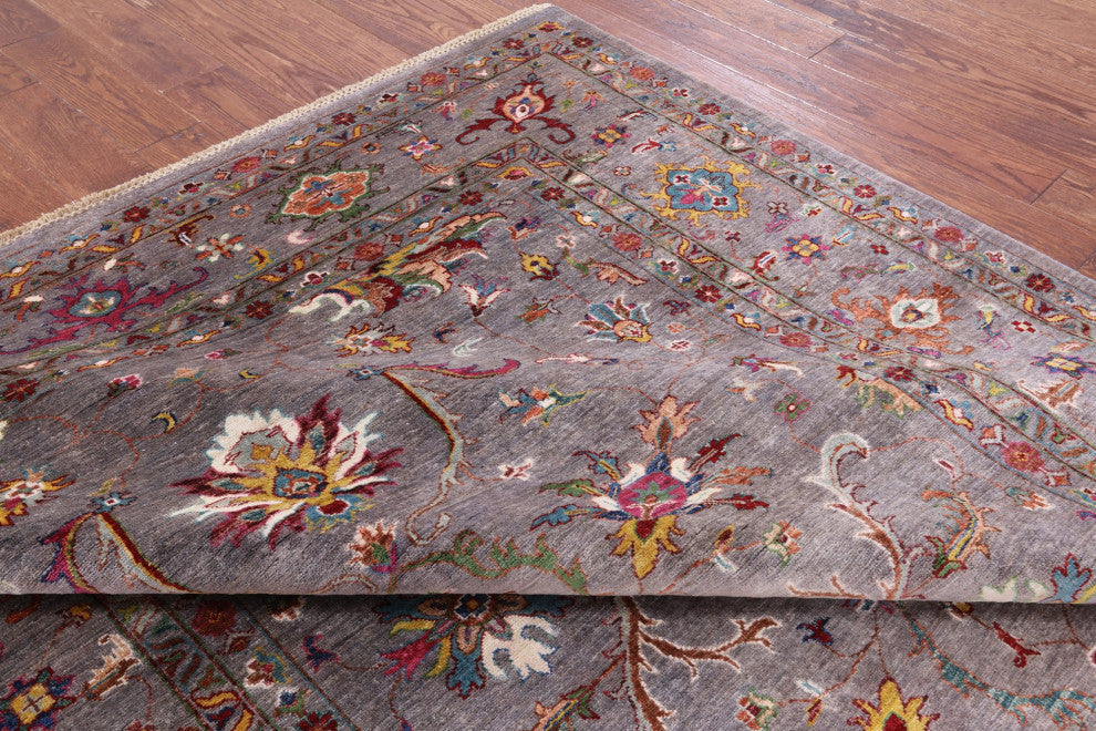 Persian Tabriz Hand-Knotted Wool Rug 6' 9" X 9' 8" Q7521
