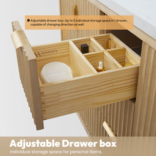 Vinnova Cadiz Bath Vanity, Composite Stone Top, Washed Ash Grey, 84", No Mirror