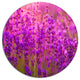 Bright Purple Lavender Field Tihany, Floral Round Metal Wall Art, 36"