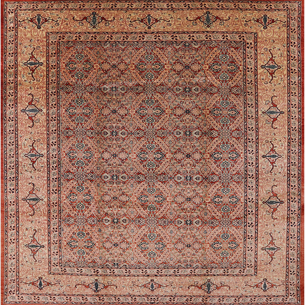 Ahgly Company Indoor Square Mid-Century Modern Area Rugs, 8' Square
