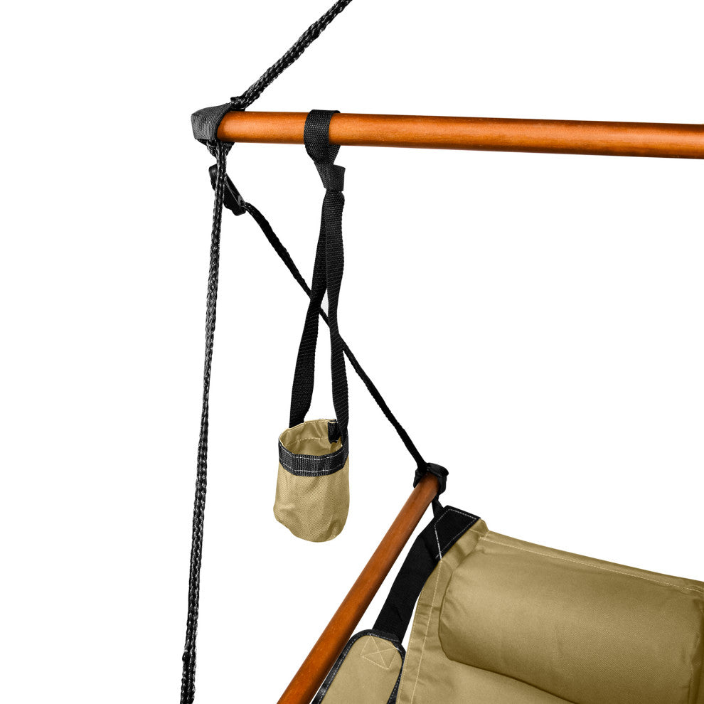 Hammaka Hammocks Original Hanging Air Chair, Natural Tan, Wood