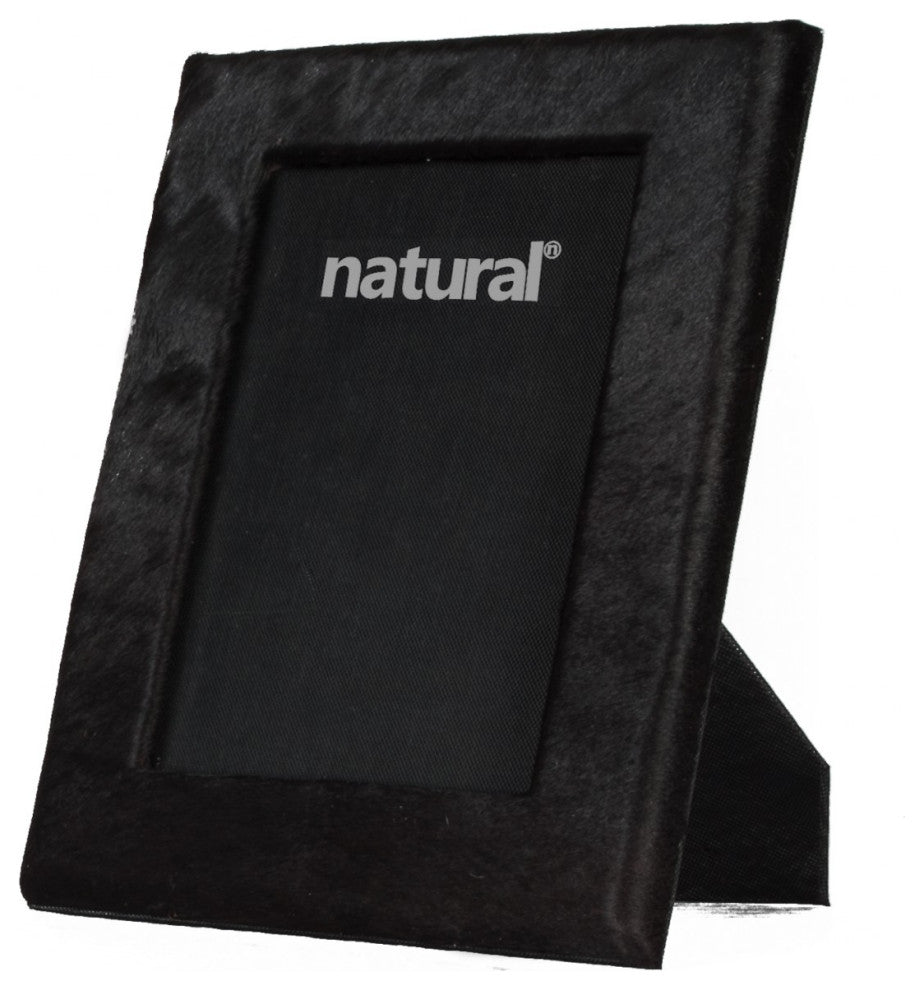8"x10" Black, Cowhide, "5x7" Picture Frame