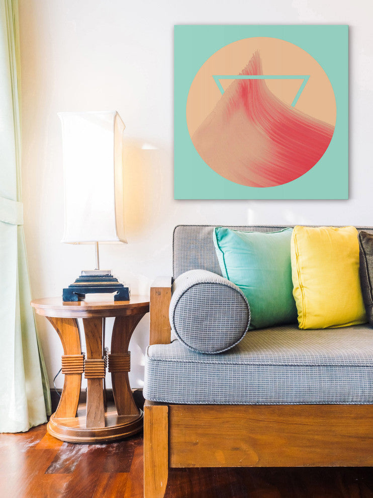Marmont Hill, "Pink Peak" by Bryon White Painting Print on Wrapped Canvas, 40x40