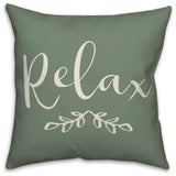 Relax on Green 18x18 Indoor/Outdoor Pillow