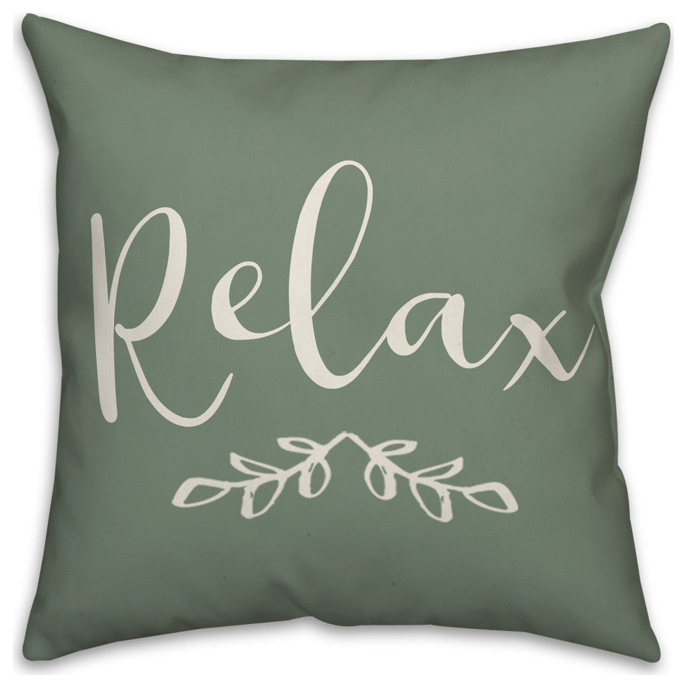 Relax on Green 18x18 Indoor/Outdoor Pillow