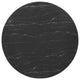 Dining Table, Round, Artificial Marble, Metal, Rose Gold Black, Modern, Bistro