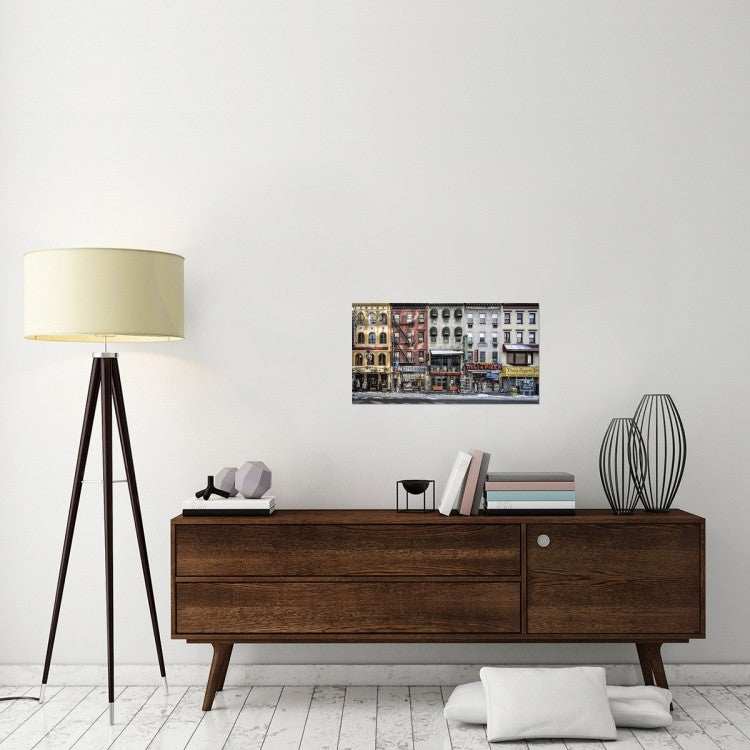 "A Cold Day In Ny" Stretched Canvas Giclee by Peter Pfeiffer, 30x16"